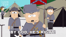 by god hes right jimbo south park he has a point he is correct