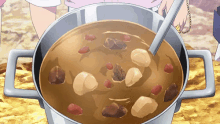 カレー　ビーフシチュー　フライパン GIF - Curry Beef Stew Pot GIFs