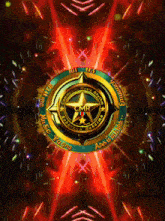 a logo for cmr community music review is surrounded by red lights
