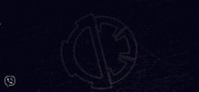 a neon sign on a brick wall shows a circle with two arrows in the middle