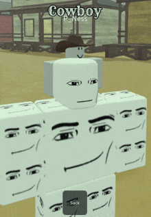 a roblox character named cowboy p_ness with a cowboy hat on