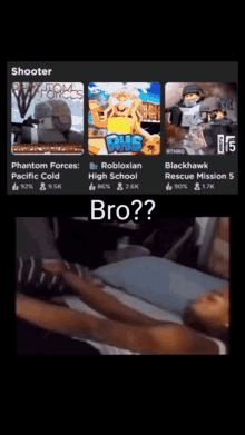 a screenshot of shooter phantom forces and robloxian havoc squad