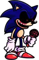 a cartoon drawing of a sonic the hedgehog holding a microphone .