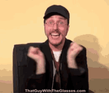 nostalgia critic excited fangirling jumping