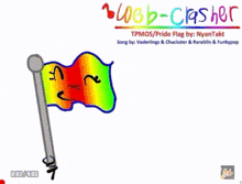 a drawing of a rainbow flag with the words tpmos / pride flag by nyantakt on the bottom