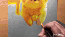 a drawing of a cat is being made in animatica