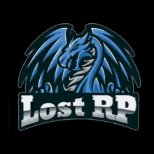lostrp glitch logo blue dragon