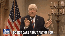a man in a suit and tie is giving a speech on fox news