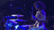 Drummer Régine Chassagne GIF - Drummer Régine Chassagne Arcade Fire GIFs
