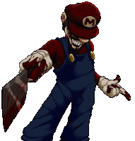Horror Mario Normal Sticker - Horror Mario Normal It'S A Me Fnf Stickers