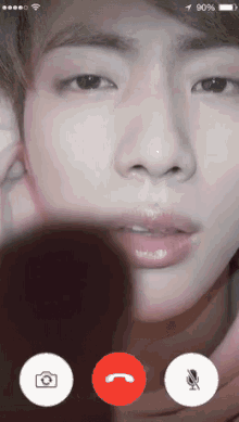 Bts Jin GIF - Bts Jin Facetime GIFs