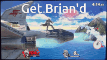 a video game screen says get brian 'd at the bottom