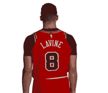 zach lavine pose serious game time chicago bulls