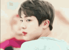 Jin Turn Around GIF - Jin Turn Around Red Lips GIFs