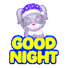 a cartoon bunny says good night with a star