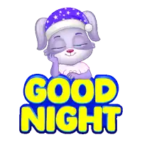a cartoon bunny says good night with a star
