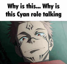 why is this why is this cyan role talking with a picture of a person