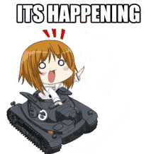 Miho Girlsund Panzer GIF - Miho Girlsund Panzer Its Happening GIFs