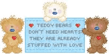 Teddy Bears Hearts GIF