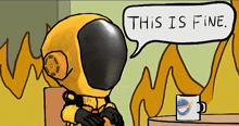 Brawl Bots This Is Fine GIF - Brawl Bots This Is Fine Reaction GIFs
