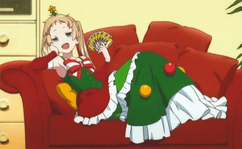 Blonde hair anime girl (Christmas outfit) Var.1 by MarshalKentBacalan on  DeviantArt