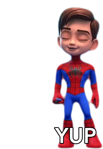 Yup Spider Man Sticker - Yup Spider Man Peter Parker Stickers