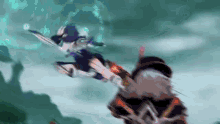 a person is flying through the air in a video game .