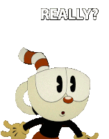 Really Cuphead Sticker - Really Cuphead The Cuphead Show Stickers