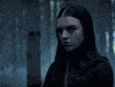 a person standing in a dark forest with a watermark that says ' rsjaycee ' on it