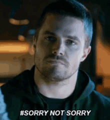 Oliver Queen Arrow GIF - Oliver Queen Arrow Sorry Not Sorry GIFs