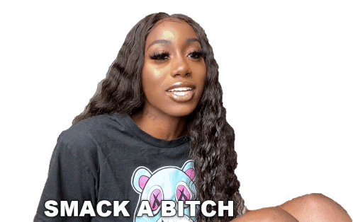 Smack A Bitch Flo Milli Sticker - Smack A Bitch Flo Milli Bustle Stickers