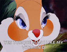 a bunny rabbit says yes torque man i like my vitamin d