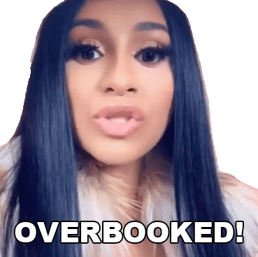 Overbooked Cardi B Sticker - Overbooked Cardi B Sold Out Stickers