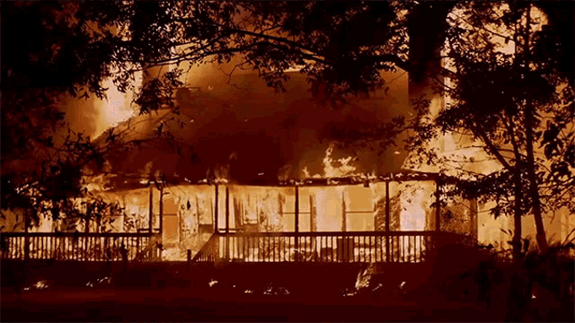 House On Fire Halloween GIF - House On Fire Halloween Burning - Discover &  Share GIFs