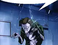a cartoon of a man with a speech bubble above his head