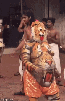 Tiger Dance Belly GIF - Tiger Dance Tiger Belly GIFs