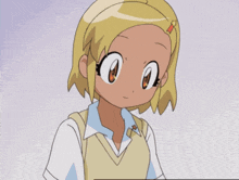 a cartoon girl with a surprised look on her face is surrounded by orange arrows