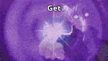 a purple background with the words get written on it