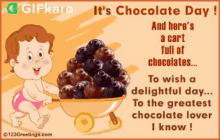 Happy Chocolate Day Gifkaro GIF - Happy Chocolate Day Gifkaro Baby GIFs