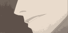 a black and white drawing of a man 's mouth with a smile on it .