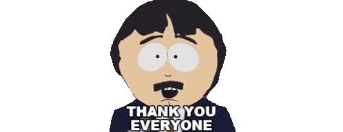 Thank You Everyone Randy Marsh Sticker - Thank You Everyone Randy Marsh South Park Japanese Toilet Stickers