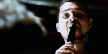 Carlos Madrigal Wilmer Valderrama GIF - Carlos Madrigal Wilmer Valderrama Licking A Knife GIFs