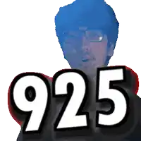 a man with glasses and the number 925