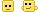 two yellow squares with a smiley face on them