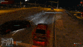 a screenshot of a video game shows a man in a hat standing next to a car with the word ping visible