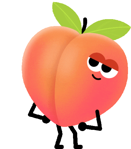 Peach Optimize Shaking Sticker - Peach Optimize Shaking Smiling Stickers