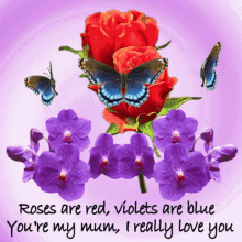 Roes Are Red Violets Are Blue Happy Mothers Day Message GIF - Roes Are Red Violets Are Blue Happy Mothers Day Message Mums Day GIFs
