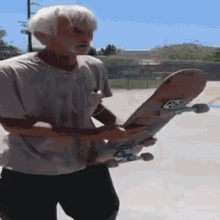 Grandpa Skateboard GIF