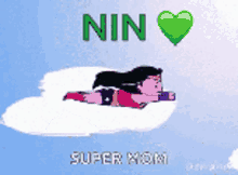Nin Super Mom GIF - Nin Super Mom Flying GIFs
