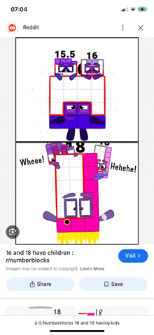 a screenshot of a number blocks advertisement on reddit .